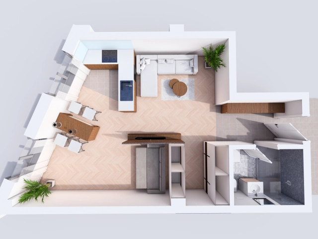 Apartament 1 camere - Visani