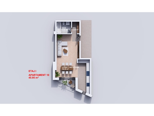Apartament 1 camere - Visani