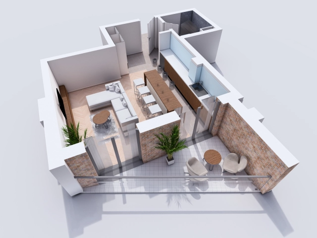 Apartament 1 camere - Visani